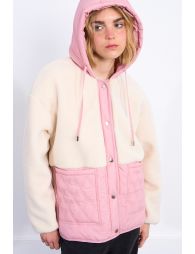 Bi-material parka