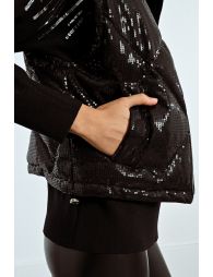 Doudoune sans manches à sequins