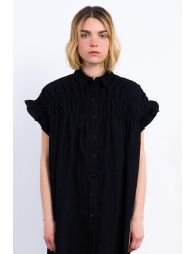 Ruched shirt dress