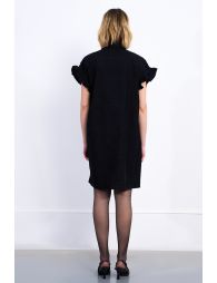 Ruched shirt dress