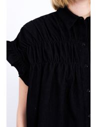 Ruched shirt dress