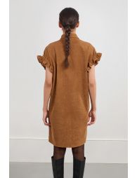 Ruched shirt dress
