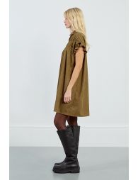 Ruched shirt dress