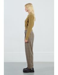 Knitted sweater, balloon sleeves