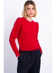 Jerseyde manga larga efecto hombreras