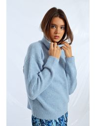 Pull oversize à col roulé