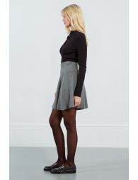 Cable knit mini skirt