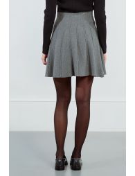 Cable knit mini skirt