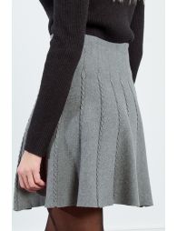 Cable knit mini skirt
