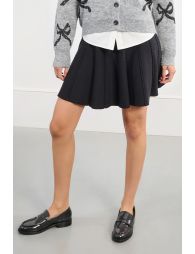 Cable knit mini skirt