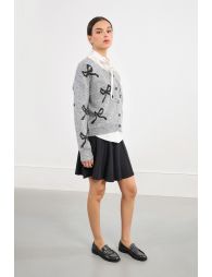 Cable knit mini skirt