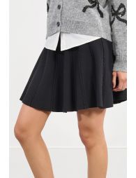 Cable knit mini skirt
