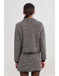 Tweed and sequin blazer