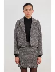 Blazer en tweed et sequins