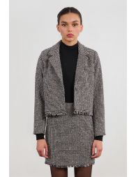 Tweed and sequin blazer