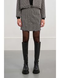 Tweed mini skirt