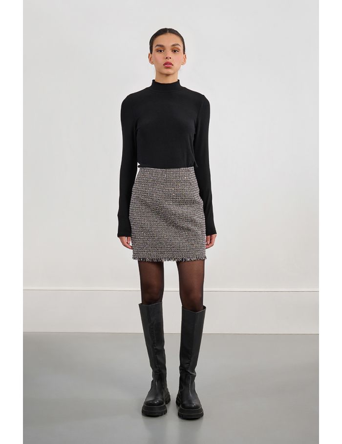 Tweed mini skirt