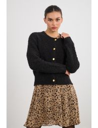 Textured knit cardigan