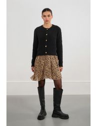Textured knit cardigan