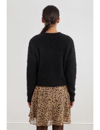 Textured knit cardigan