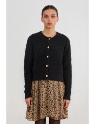 Textured knit cardigan