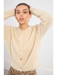 Textured knit cardigan