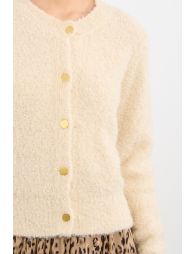 Textured knit cardigan