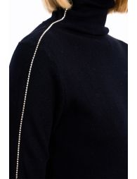Pull en maille et bande à strass