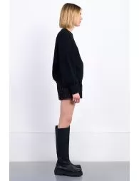 Pull oversize en maille à boutons fantaisies