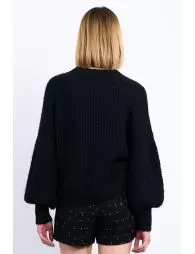Pull oversize en maille à boutons fantaisies