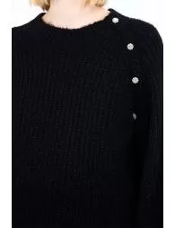 Pull oversize en maille à boutons fantaisies