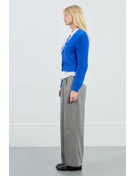 Fluffy button-down cardigan