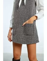 Robe droite en tweed