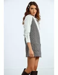 Robe droite en tweed