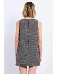 Robe droite en tweed
