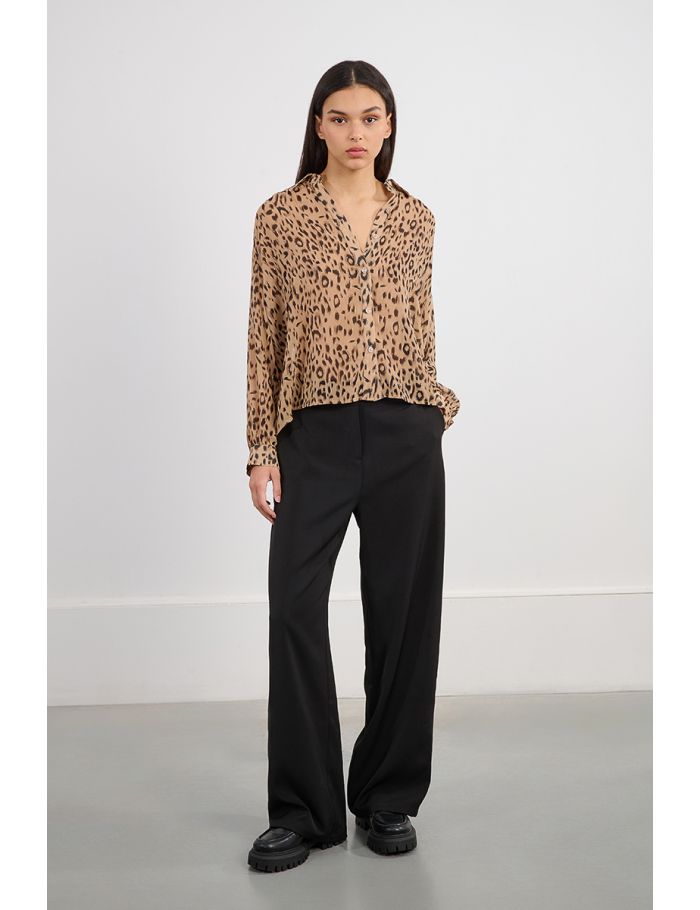 Leopard voile shirt