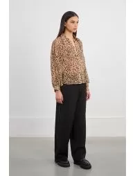 Chemise léopard en voile