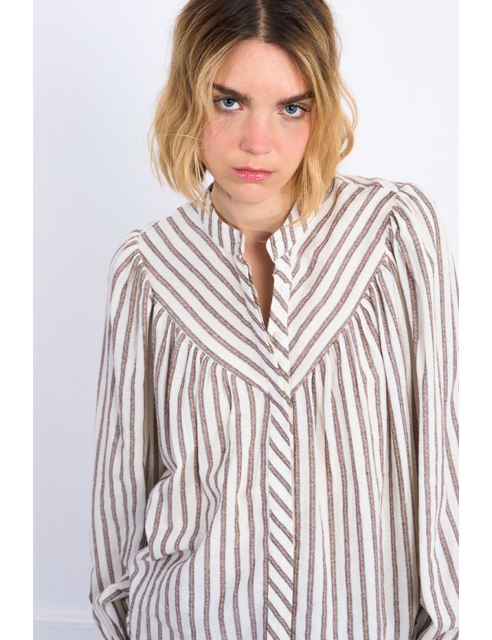 Blouse rayée en volume