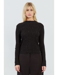 Ribbed undershirt with glitter