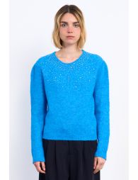 Sequin neckline sweater
