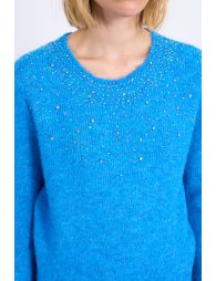 Pull encolure à sequins
