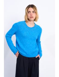 Sequin neckline sweater