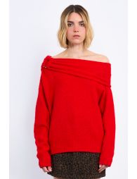 Asymmetrical knit sweater
