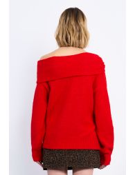 Asymmetrical knit sweater