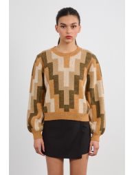 Pull à motif graphique