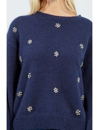 Floral and sequin sweater