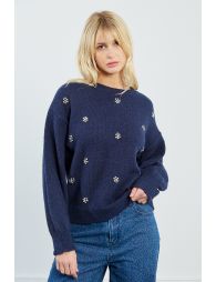 Floral and sequin sweater
