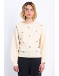 Floral and sequin sweater