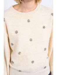 Floral and sequin sweater