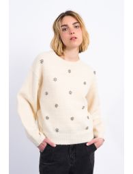 Floral and sequin sweater